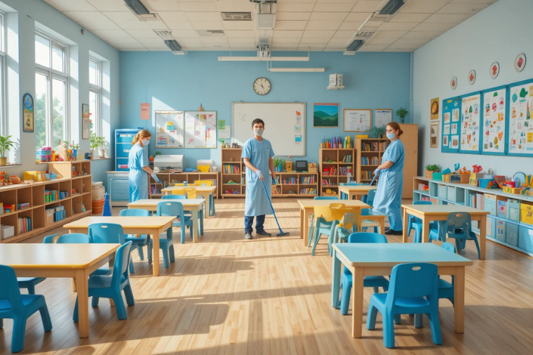 Reinigung von Schulen und Kindergärten